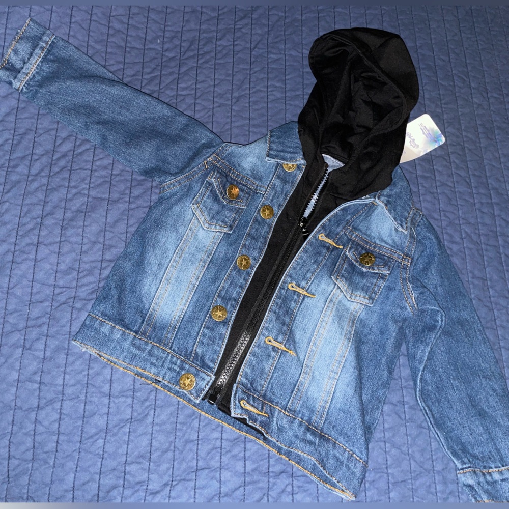 Baby Jean jacket with hoodie